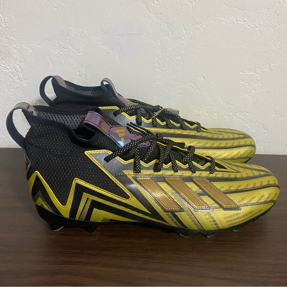 Mens Adidas Freak 23 Inline Black And Gold Size 18 Football Cleats